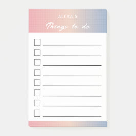 Bloco De Notas Lista de coisas a fazer - Vaporwave