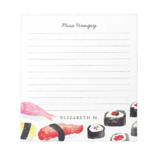 Bloco De Notas Lista de compra personalizada do sushi de