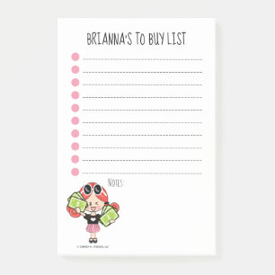Bloco De Notas Lista de compra personalizada Redhead