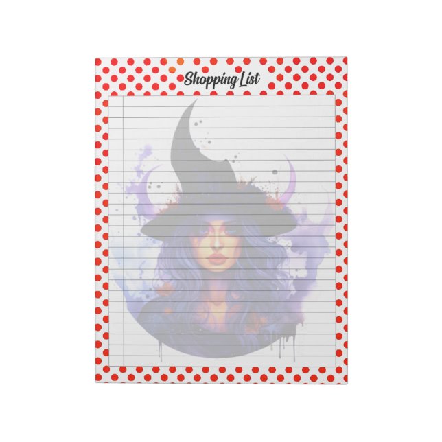 Bloco De Notas Lista de Compradas de Halloween (Invertido)