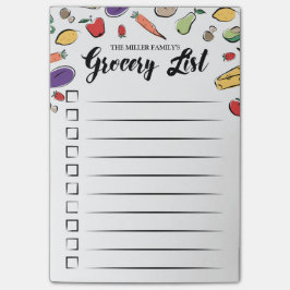 Bloco De Notas Lista de compras de caixas de verificação rabiscad