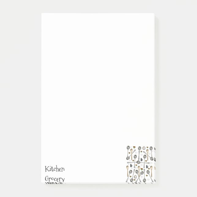 Bloco De Notas Lista de compras de cozinha (Frente)