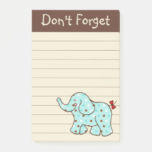 Bloco De Notas Lista de Compras de Elefante em Notas Autoadesivas