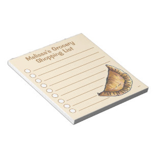 Bloco De Notas Lista de compras personalizadas da Empanada delici