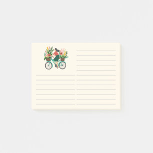 Bloco De Notas Lista de Compro de compras de flores de moça de bi