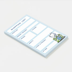 Bloco De Notas Lista de Compro de compras do KiniArt Westie