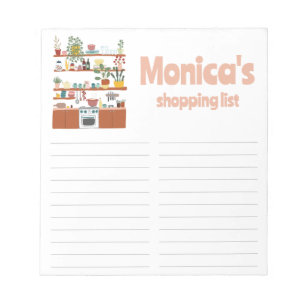 Bloco De Notas Lista de Compro de Gráficos de Cozinha
