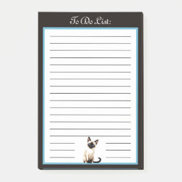 Bloco De Notas Lista de Gatos a Fazer Siameses