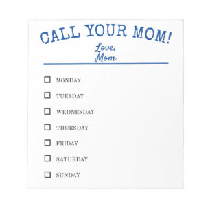 Bloco De Notas Lista de lembretes engraçados para LIGAR PARA SUA 