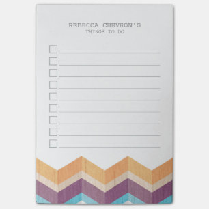 Bloco De Notas Lista de Modos a Fazer de Laranja Roxo e Azul da T