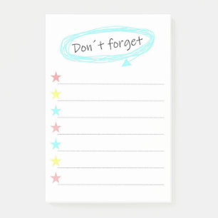 Bloco De Notas Lista de Não Esqueçam de Fazer