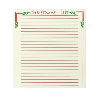 Bloco De Notas Lista de Natal (Bloco de Notas)