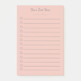 Bloco De Notas Lista de Notas de Pós-it® Personalizadas | Cinzas