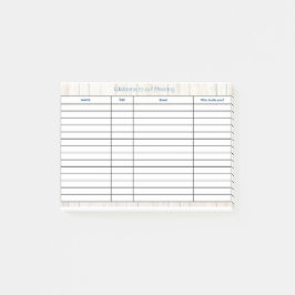 BLOCO DE NOTAS LISTA DE PESSOAS CONVIDADAS PARA NOSSA REUNIÃO COM