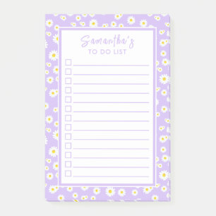 Bloco De Notas Lista de Primavera de Boho Roxo a Fazer