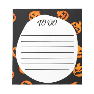 Bloco de Notas Lista de Tarefas Abóbora de Hallowe