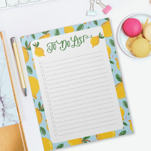 Bloco De Notas Lista de Tarefas Checklist Amarelo Limão Fofo Linh