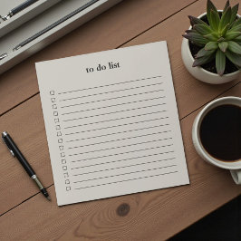 Bloco De Notas Lista de Tarefas Cinza Pedra Minimalista Professor