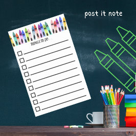 Bloco De Notas Lista de Tarefas Colorida com Giz de Cera Pintado 