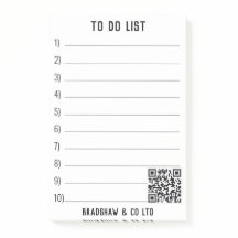 Lista de tarefas com código QR para personalizar