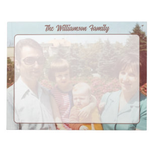 Bloco De Notas Lista de Tarefas com Nome da Família em Script Ret