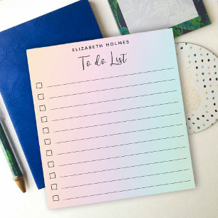 Bloco De Notas Lista de tarefas com nome personalizado e cores vi