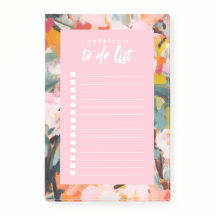 Lista de Tarefas de Arte Botânica Floral Abstrata