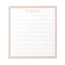Bloco De Notas Lista de Tarefas de Hoje em Moldura Rosa Pastel Mo