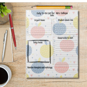 Bloco De Notas Lista de Tarefas Diárias Personalizadas Principal