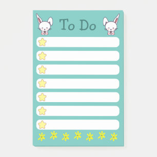 Bloco De Notas Lista de Tarefas do Coelho Bunny