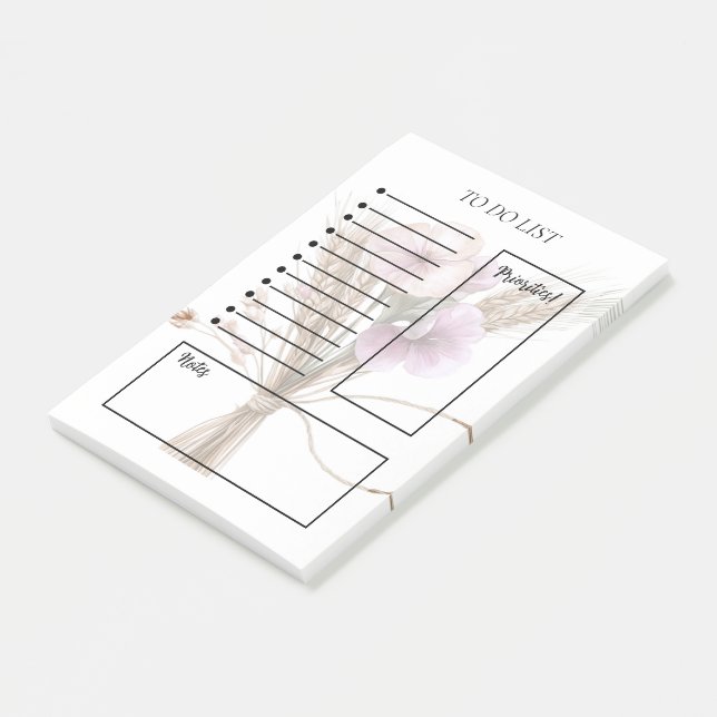 Bloco De Notas Lista de Tarefas Florais (Inclinado)