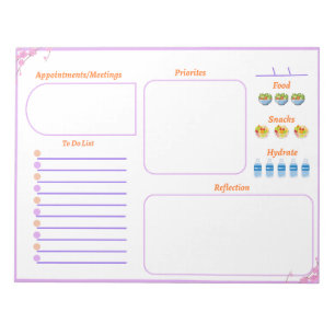 Bloco De Notas Lista de Tarefas Floral Simples