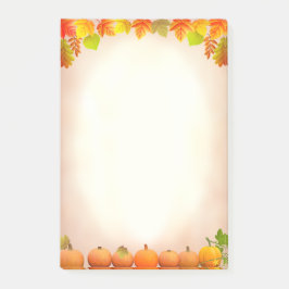 Bloco De Notas Lista de Tarefas, Folhas de outono e Pumpkins na r
