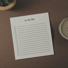 Bloco De Notas Lista de Tarefas Minimalista Verde Oliva Professor