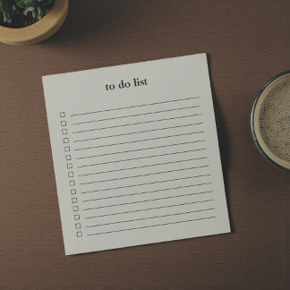 Bloco De Notas Lista de Tarefas Minimalista Verde Oliva Professor