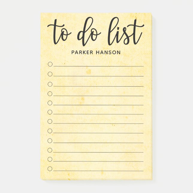 Bloco De Notas Lista de Tarefas Mínimas (Frente)