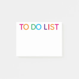 Bloco De Notas Lista de Tarefas Multicolorida 10,2 x 7,6 cm