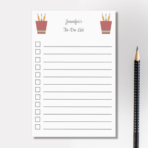 Bloco De Notas Lista de Tarefas Pendentes da Caixa de Lápis do Pr