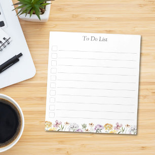 Bloco De Notas Lista de Tarefas Personalizada para Jardim Floral 