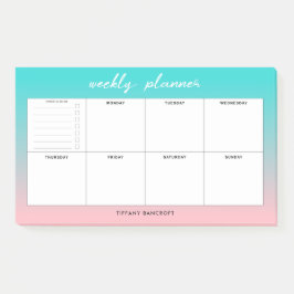 Bloco De Notas Lista de Tarefas Semanais Modernas | Adicione seu 