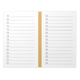 Bloco De Notas Lista de Tarefas Simples com Marcadores