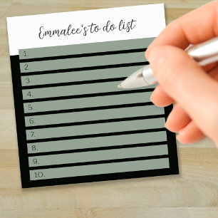 Bloco De Notas Lista de Tarefas Simples Personalizada com Linhas