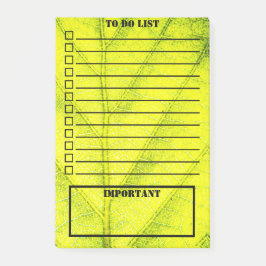 Bloco De Notas Lista de Tarefas Úteis| Folha Verde Vibrante| Foto