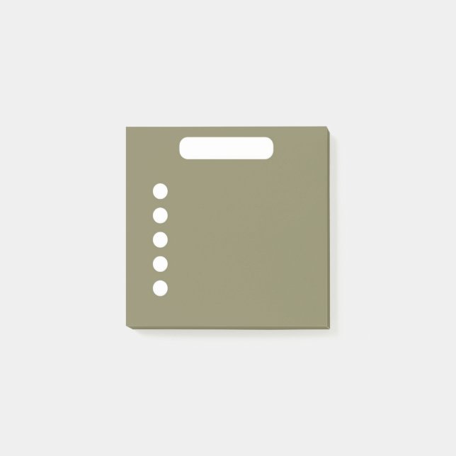 Bloco De Notas Lista de Tarefas Verde Escuro  (Frente)