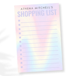 Bloco De Notas Lista de verificação de compro do arco-íris pastel