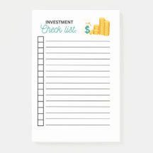 LISTA DE VERIFICAÇÃO DE INVESTIMENTO