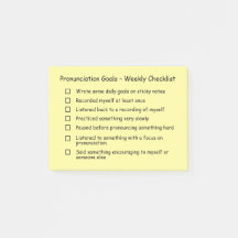 Lista de Verificação Semanal de Objetivos de Pronú
