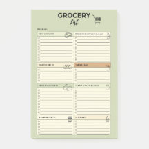 Lista Semanal de Compras de Supermercado Verde -