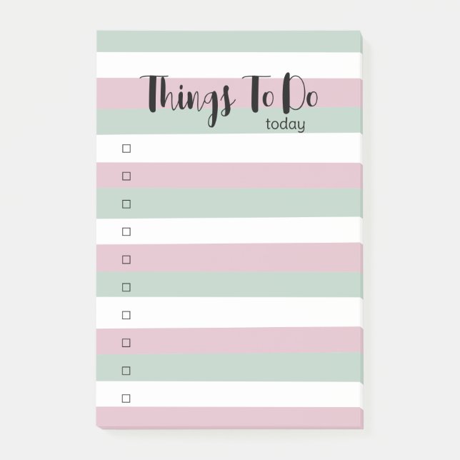 Bloco De Notas Lista Serene Simples para Fazer (Frente)