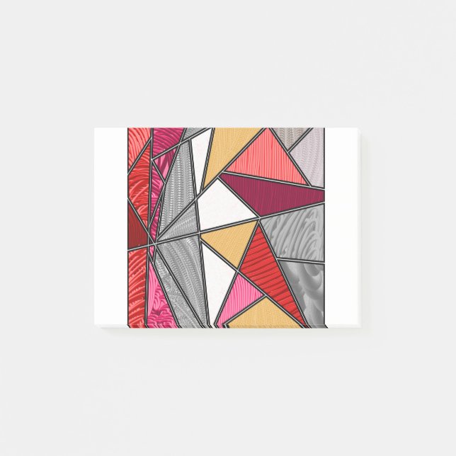 Bloco De Notas Listras de Arco-Íris Design Abstrato (Frente)